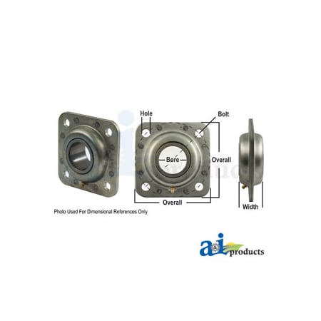 A & I Products Bearing, Flanged Disc; Round Bore, Re-Lubricatable 6.1" x5.9" x1.9" A-FD209RJA-P